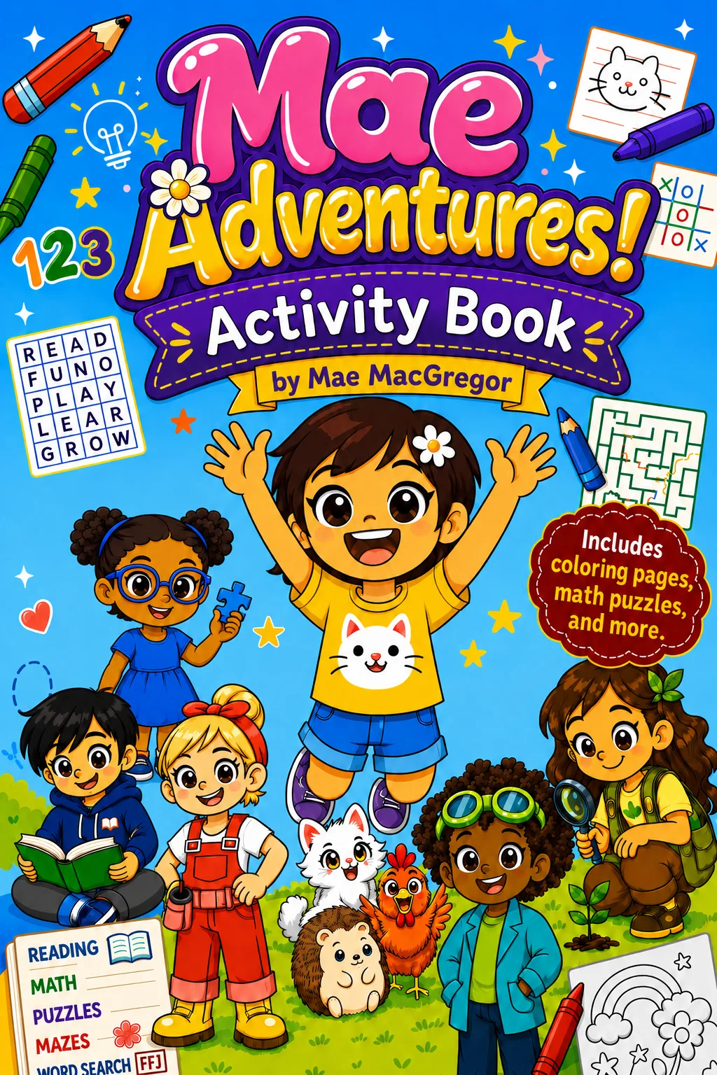 Mae Adventures Activity Book cover