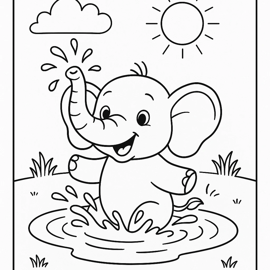 Elephant Puddle Splash