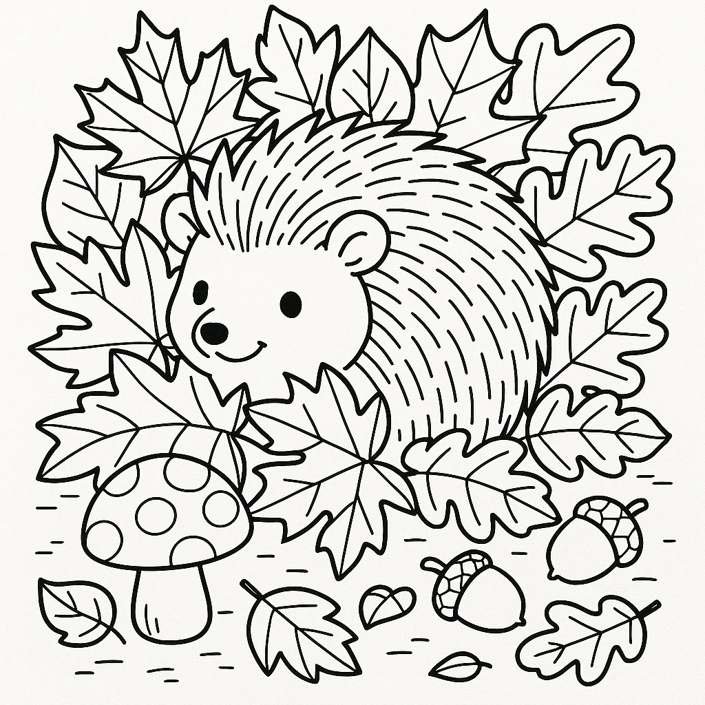 Hedgehog in the Leaves
