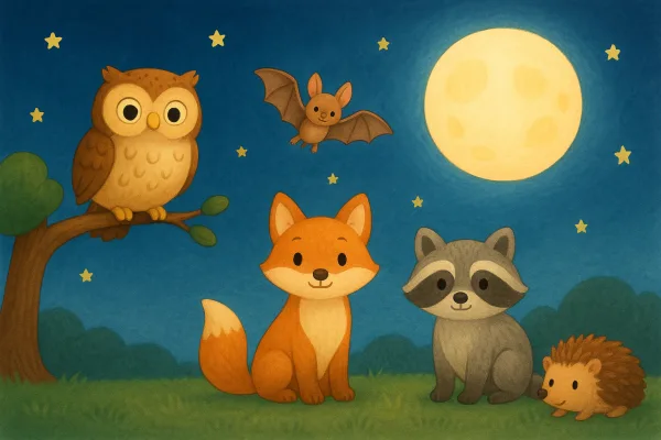 Animals of the night discovery sheet